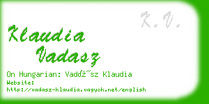 klaudia vadasz business card